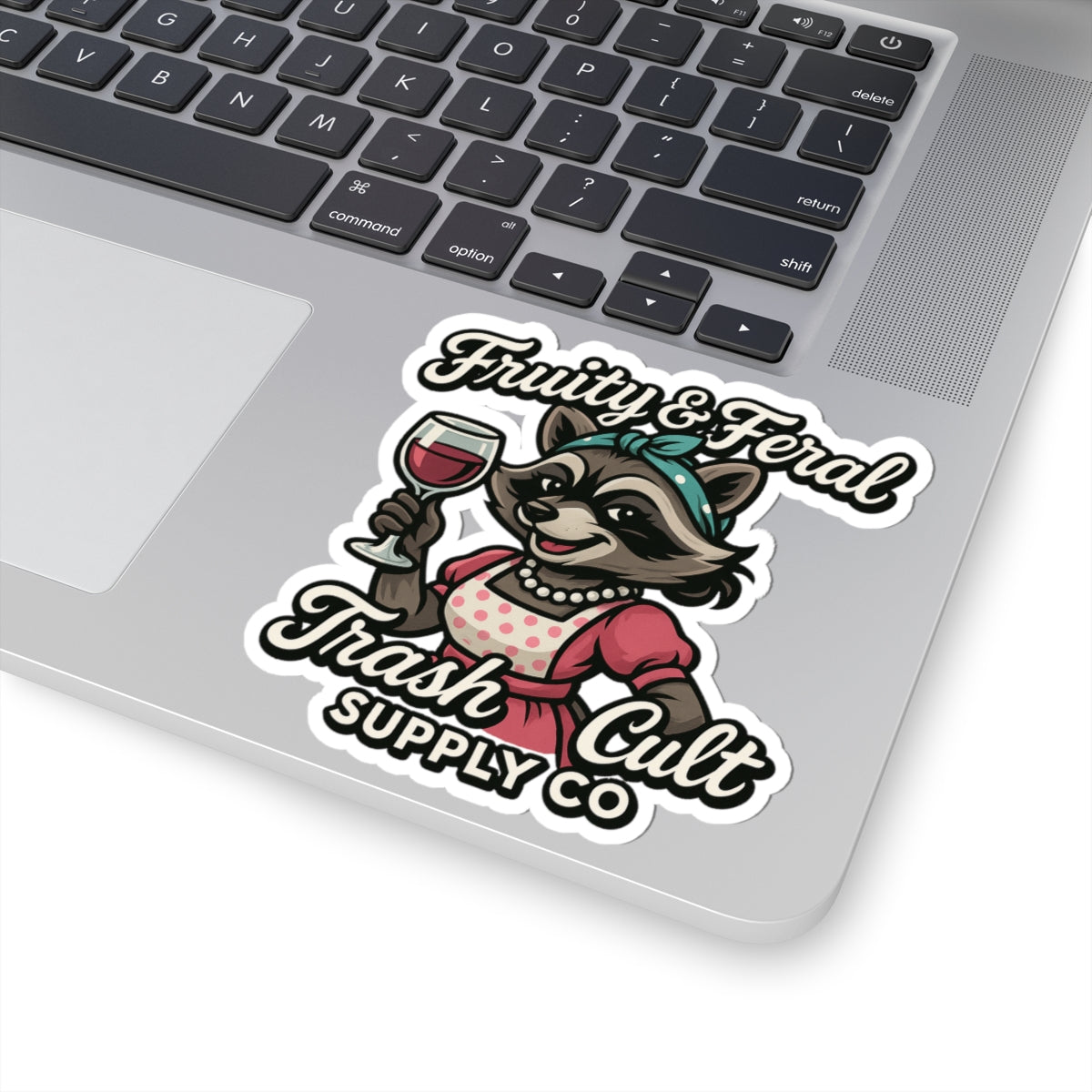 Fruity & Feral Raccoon Stickers, Fun Car Accessories, Cute Laptop Decor, Gift for Animal Lovers, Quirky Home Decor