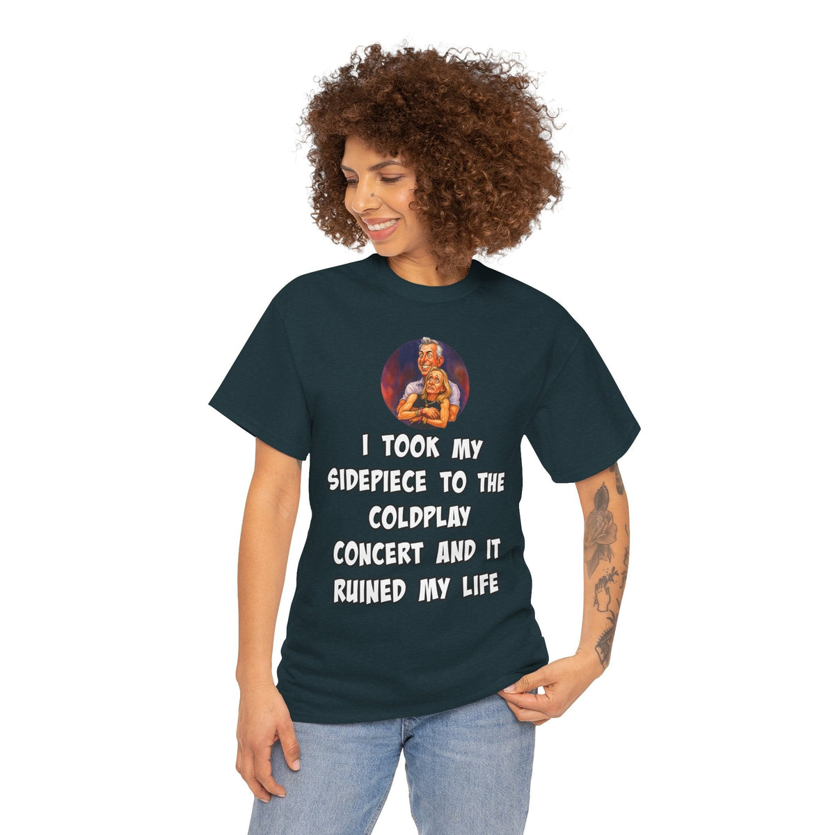 Funny CEO Concert Shirt – “I Took My Sidepiece to the Coldplay Concert” Meme Tee – Gildan 5000