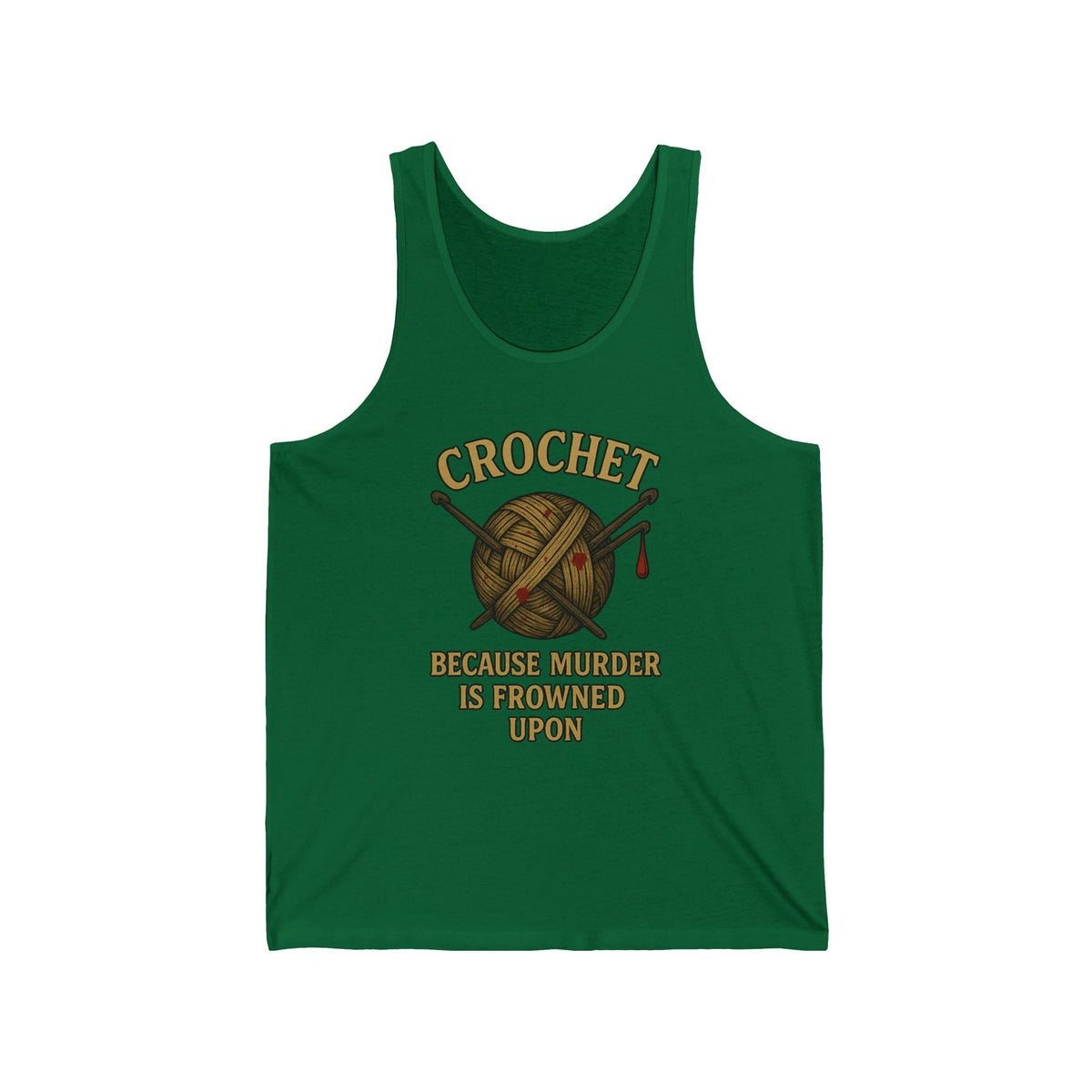 Crochet Humor Unisex Jersey Tank - Perfect Gift for Crafters, Summer Wear, DIY Lovers, Funny Crochet Lovers, Crafter's Apparel