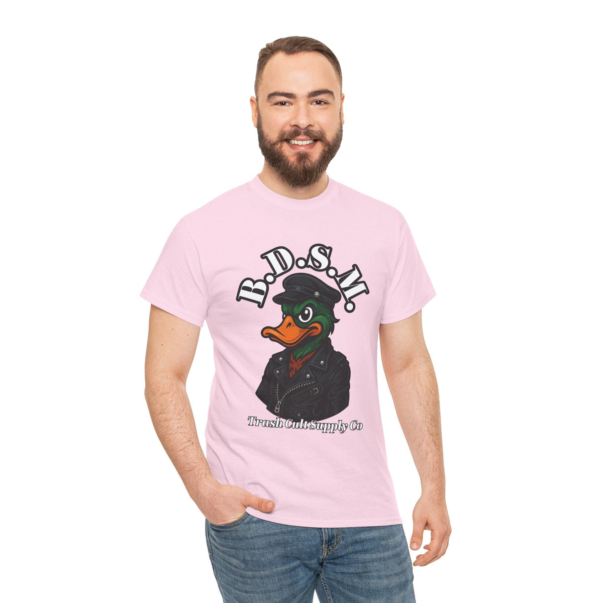 BDSM Mallard Duck Biker Shirt – Funny Biker Duck Tee on Gildan 5000