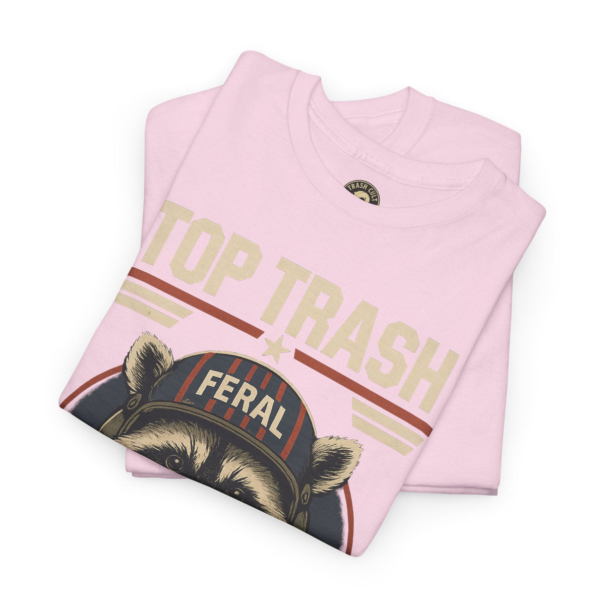Feral Top Trash Raccoon Pilot Shirt – Trash Cult Supply Co. Parody Tee