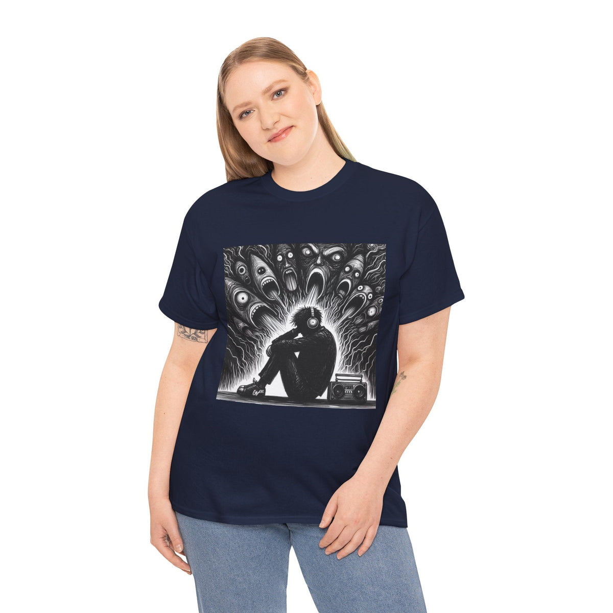 Xian Allen x Trash Cult Shirt – “Turn It Up Louder” | Screaming Chaos Headphones Tee