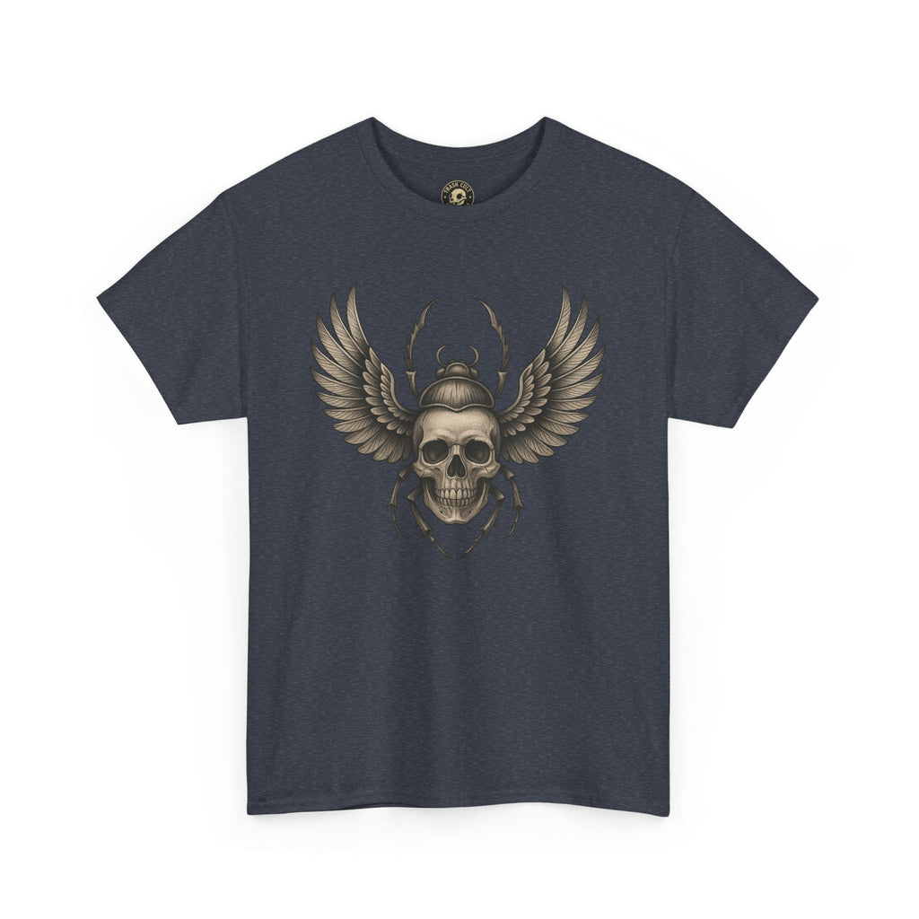 Winged Skull Scarab Shirt – Dark Gothic Beetle Graphic Tee – Gildan 5000 Unisex