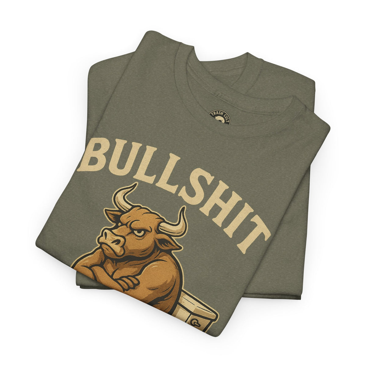“BULLSHIT” Angry Bull Toilet Tee – Trash Cult Supply Co. | Gildan 5000 T-Shirt