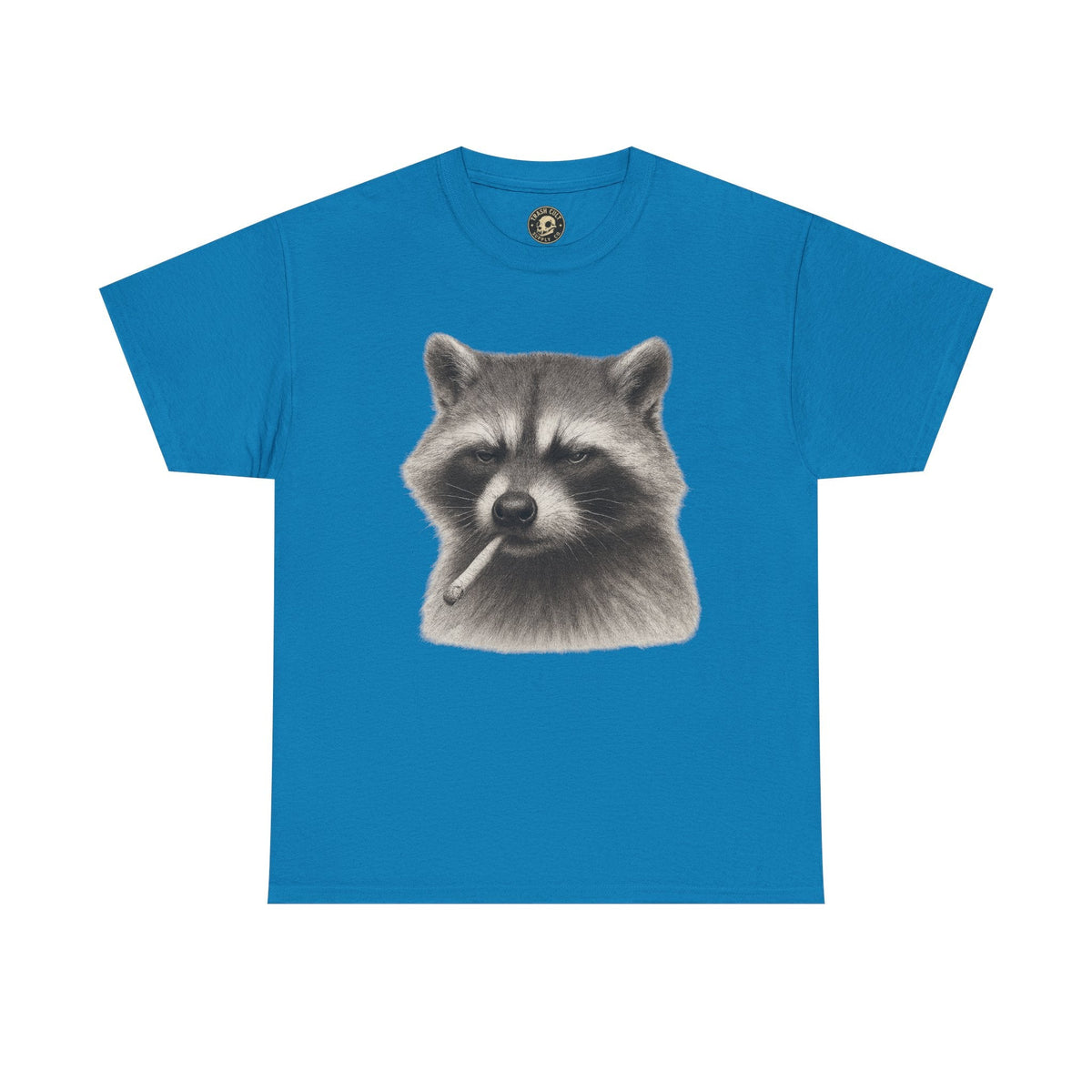 Dirty Harry Raccoon Halftone Shirt – Soft Grit Aesthetic, Smoking Trash Panda Graphic Tee
