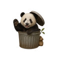 Cute Panda Trash Can Kiss-Cut Stickers, Animal Lover Decor, Fun Laptop Stickers, Cute Planner Stickers, Gift for Kids