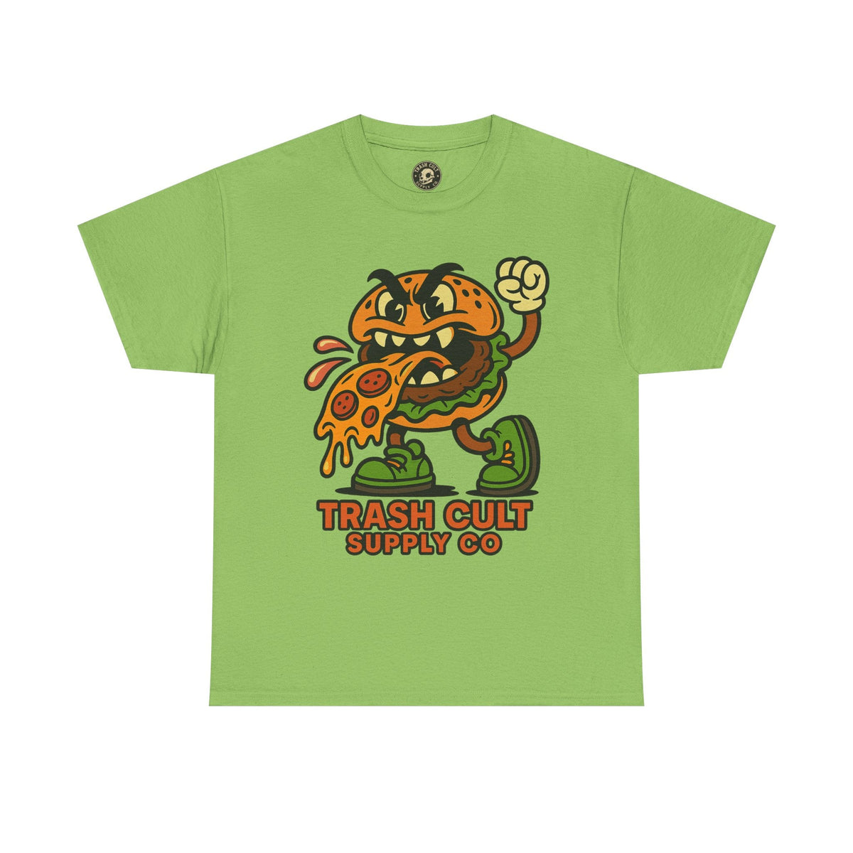 Angry Burger Pizza Spitter Tee – Trash Cult Supply Co | Gildan 5000 Shirt