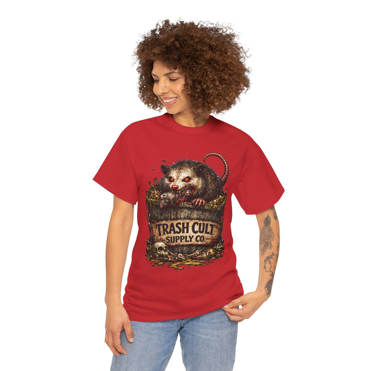 Opossum Trash Cult Tee — Vintage Grunge Wildlife Graphic T-Shirt
