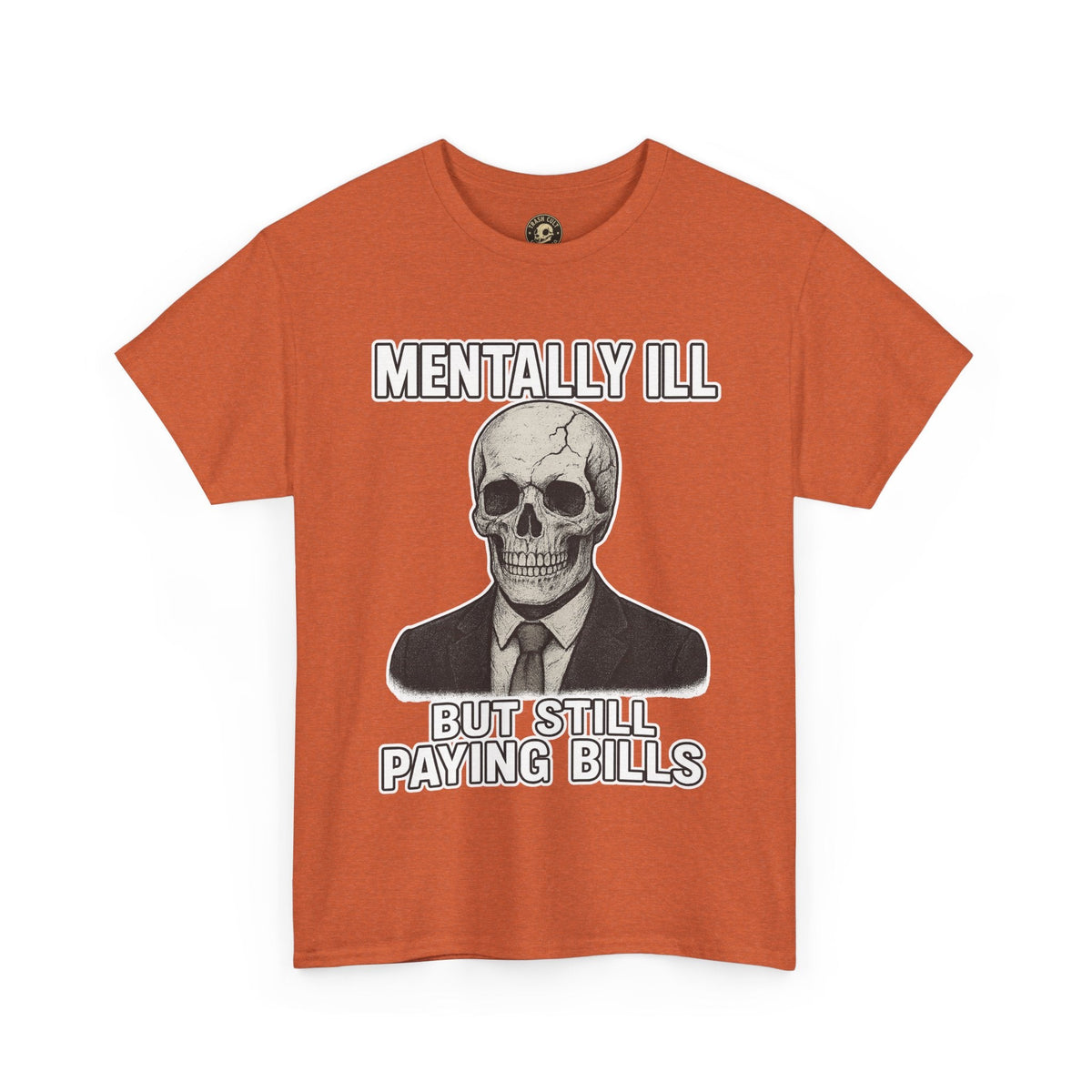 Mental Health Awareness Tee, Unisex Skull Shirt, Funny Graphic Tee, Quirky Casual Wear, Gifts for Friends, Halloween Apparel
