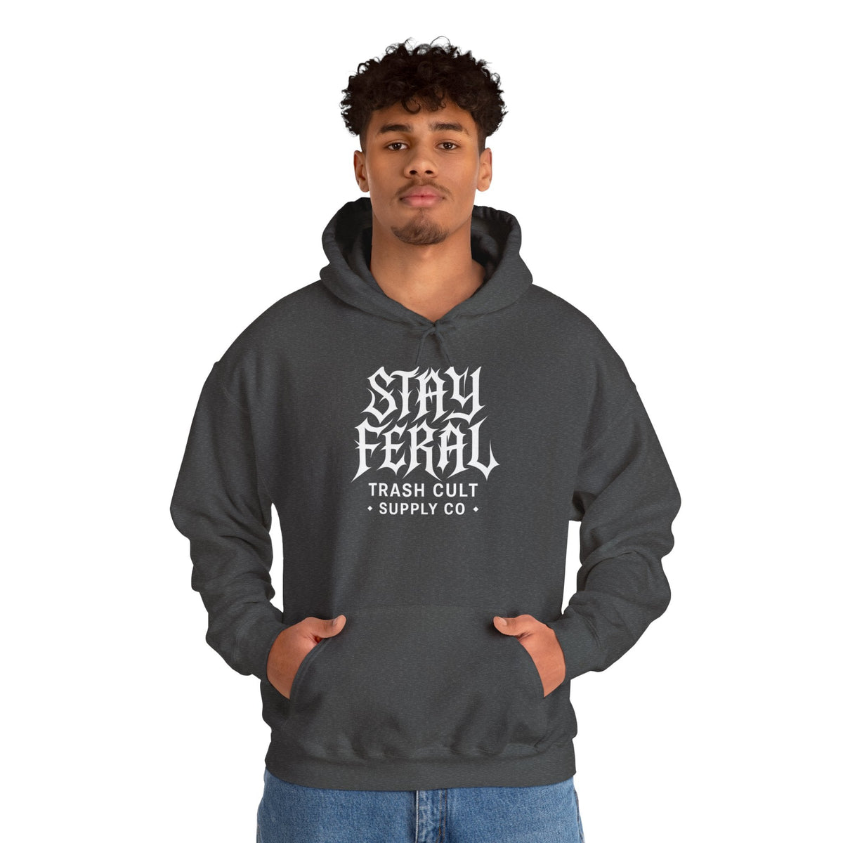 Stay Feral Gothic Hoodie – Trash Cult Supply Co Unisex Pullover