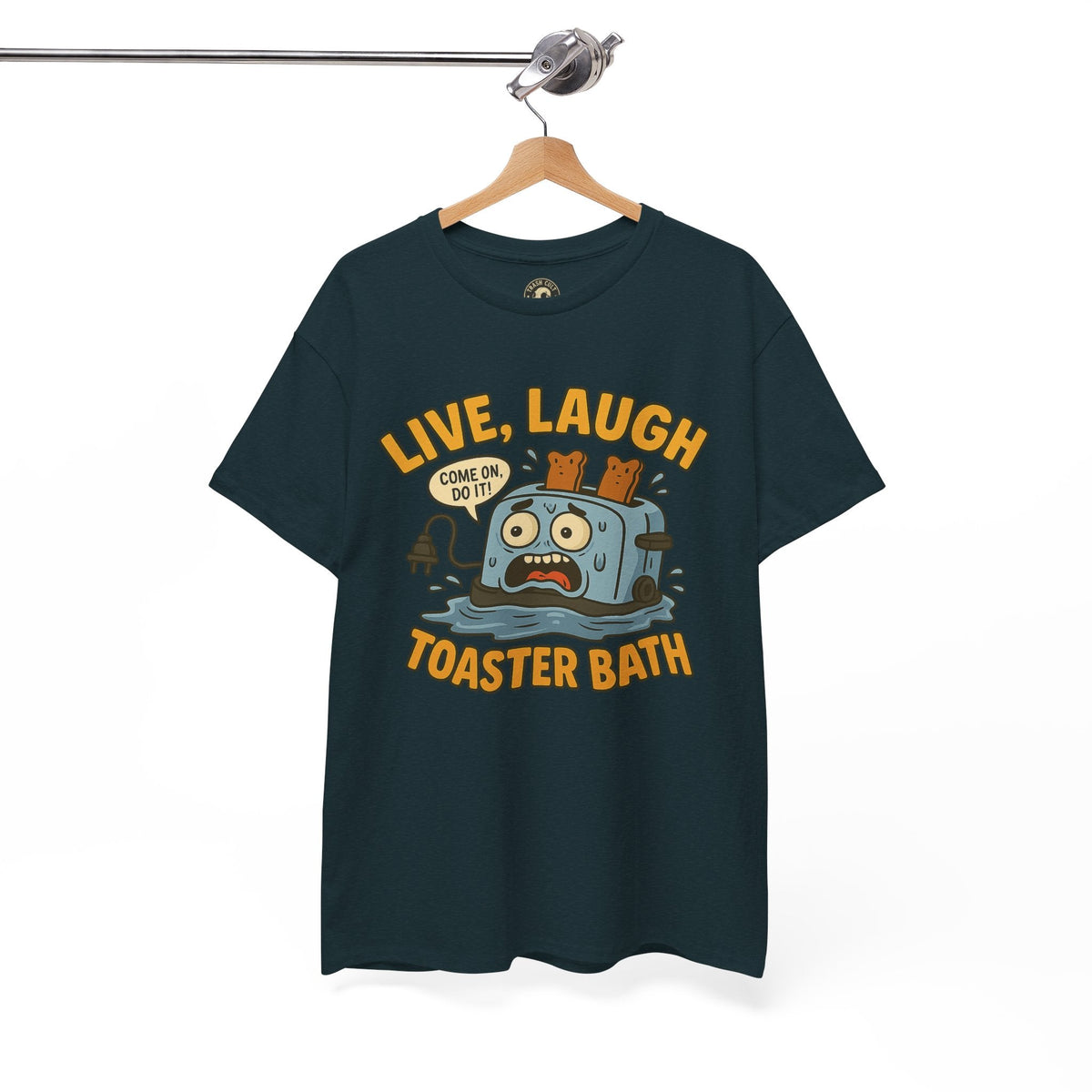 Funny Toaster Bath Tee, Humorous Unisex Shirt, Gift for Friends, Lightweight Cotton Tee, Birthday Party Outfit