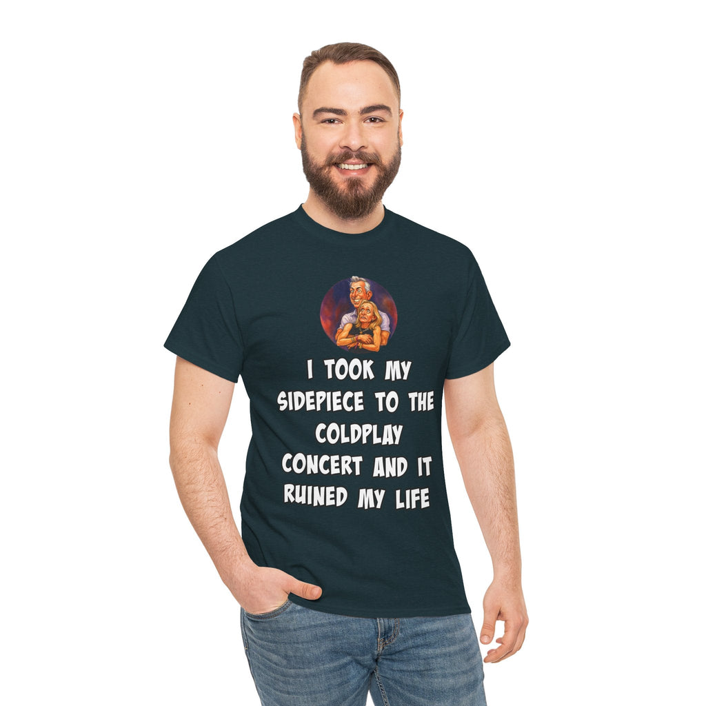 Funny CEO Concert Shirt – “I Took My Sidepiece to the Coldplay Concert” Meme Tee – Gildan 5000