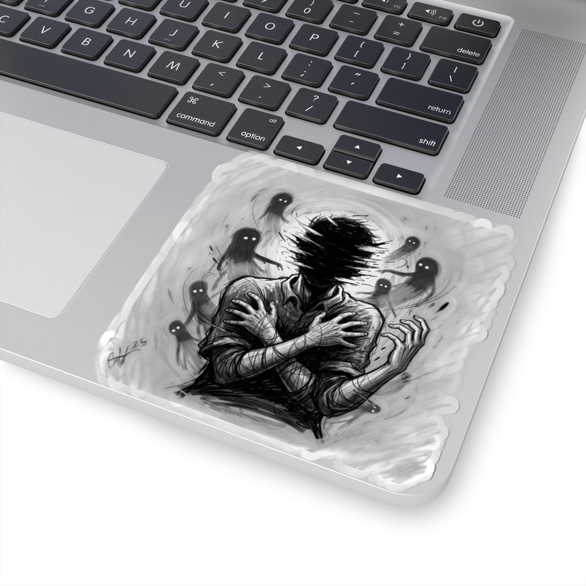 Xian Allen x Trash Cult Sticker – “Don’t Let Them In” | Haunted Ghost Spiral Kiss Cut Decal
