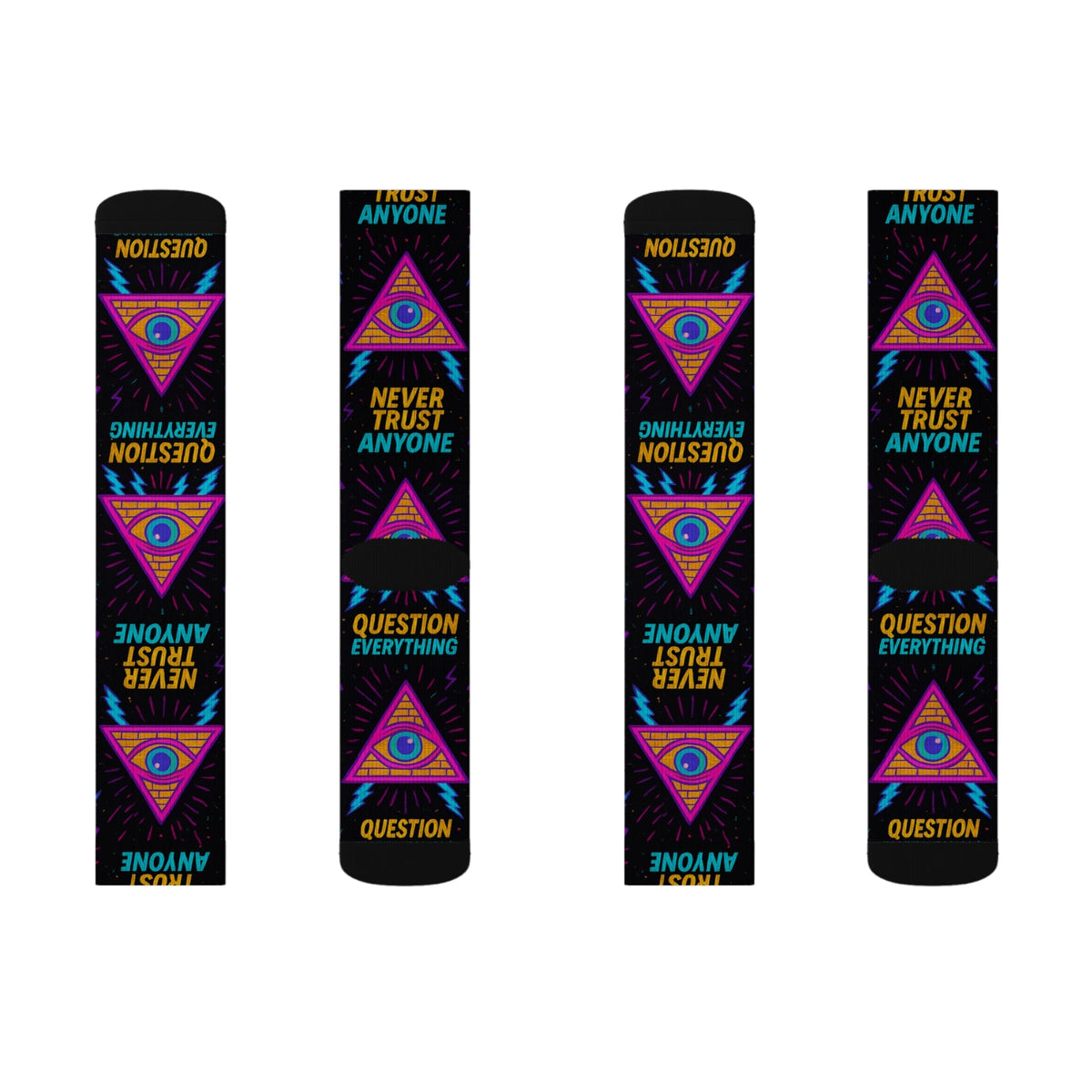 Don’t Trust Anyone – Limited Edition All-Over Print Socks | Illuminasty Drop