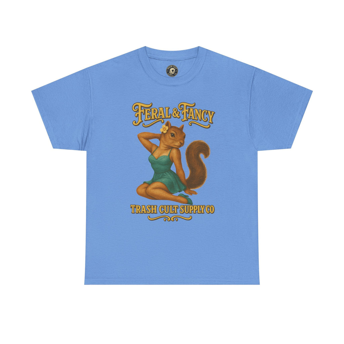 Feral & Fancy Pin-Up Squirrel Shirt – Vintage 1950s Style | Trash Cult Supply Co | Gildan 5000