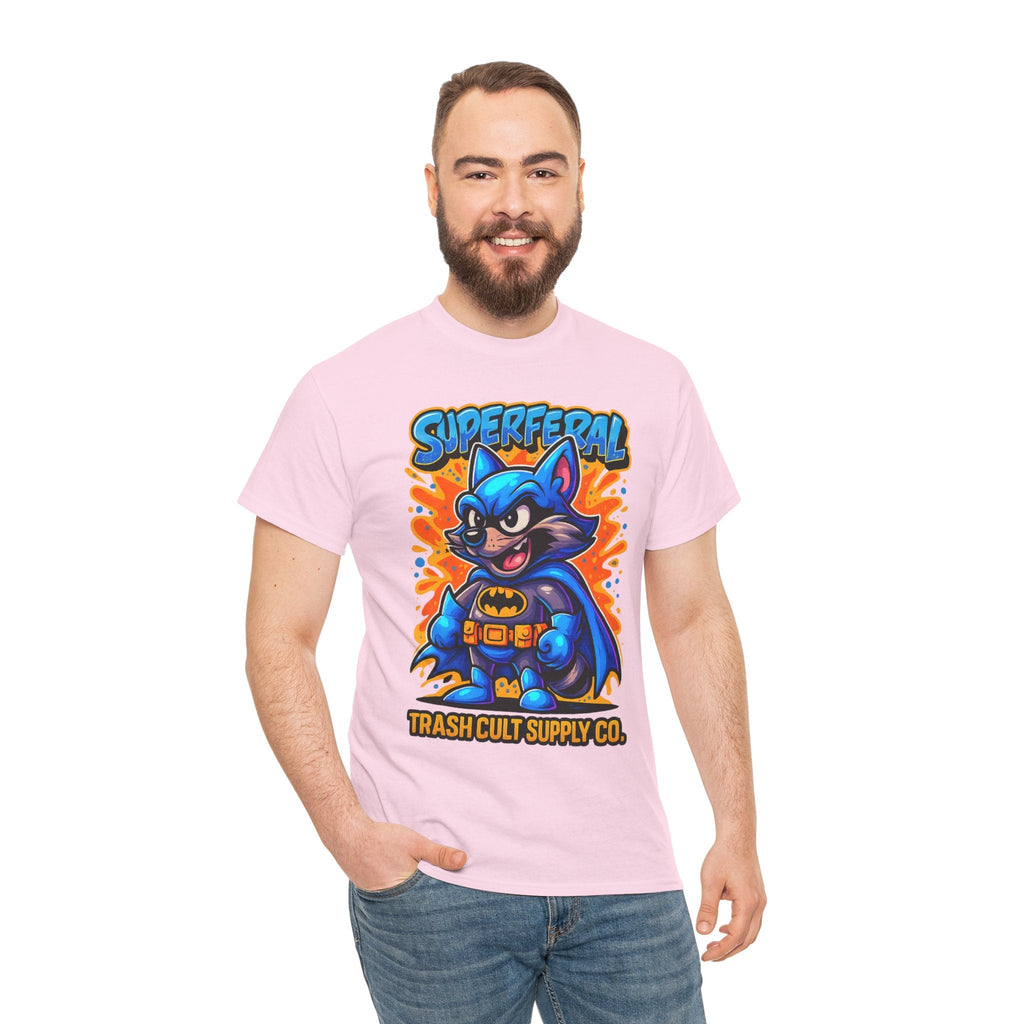 SuperFeral Raccoon Graffiti Shirt – Bold New School Superhero Streetwear | Trash Cult Supply Co