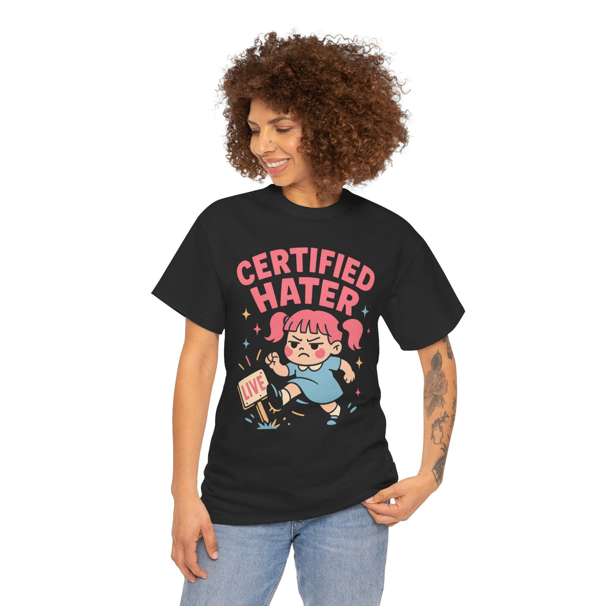 Certified Hater Unisex Heavy Cotton Tee, Funny Graphic T-Shirt, Casual Wear, Gift for Friends, Birthday Gift, Unique Humor Tee