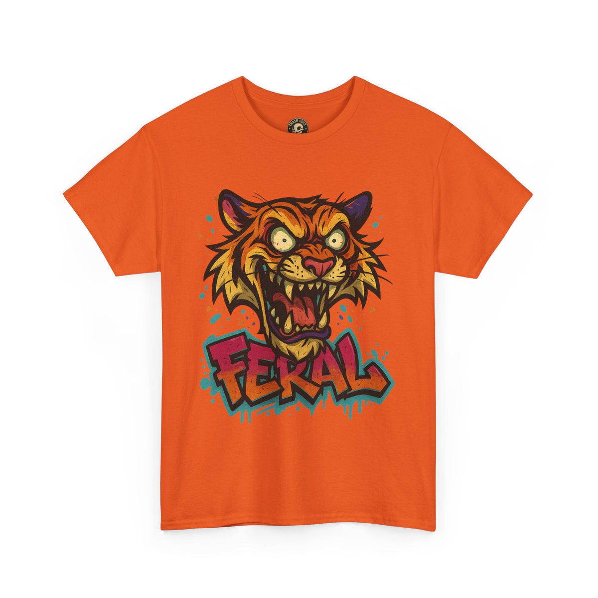 Feral Tiger Graphic Tee, Custom Artwork Shirt, Vintage Style T-Shirt, Casual Wear, Unique Gift for Animal Lovers