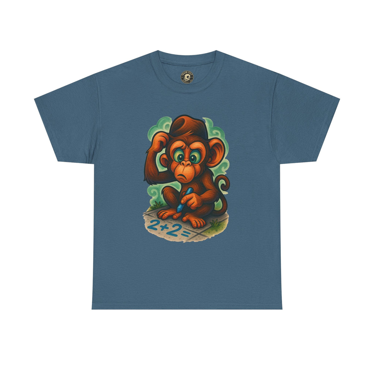 Confused Monkey Math Shirt – Funny Thoughtful Graphic Tee | Unisex Gildan 5000