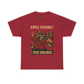 Apple Picking? I Pick Violence Shirt – Angry Raccoon Riot Tee – Fall of Humanity Collection – Trash Cult Supply Co.