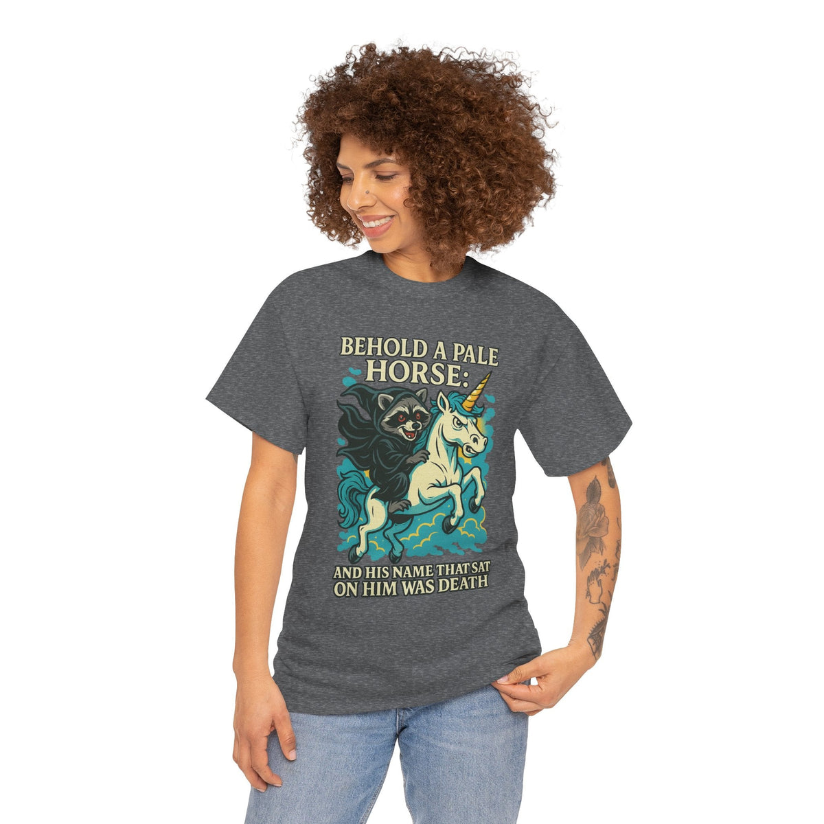 Behold a Pale Horse – Raccoon of Death Shirt | Gildan 5000 Unisex Tee