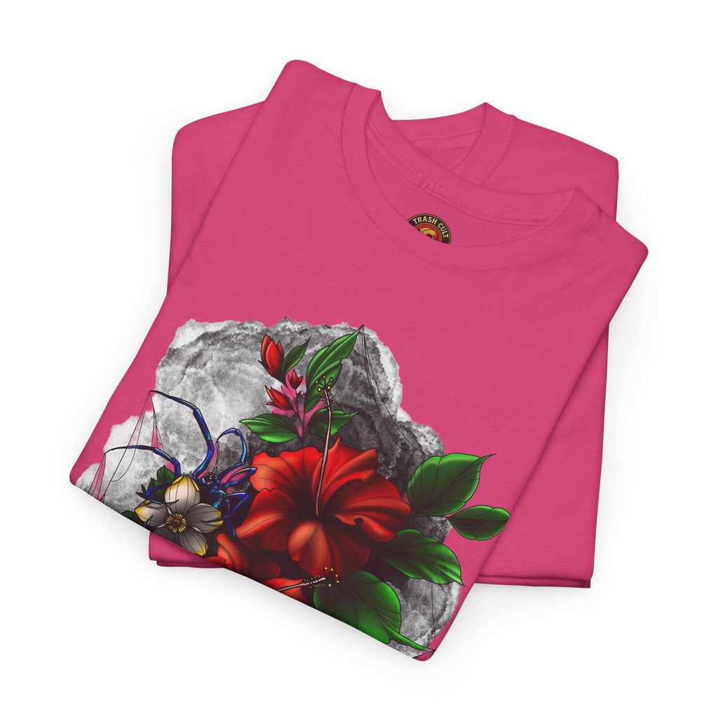 Crimson Bloom Tattoo T-Shirt – Lara Davenport x Trash Cult Supply Co. Collab (Gildan 5000)