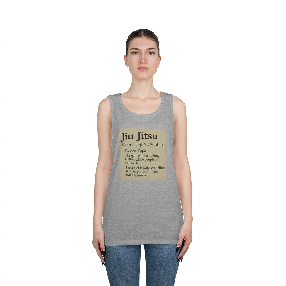 Jiu Jitsu Definition Tank Top | Unisex Heavy Cotton Tank | Martial Arts Apparel, Workout Gear, Fitness Gift, Summer Wear
