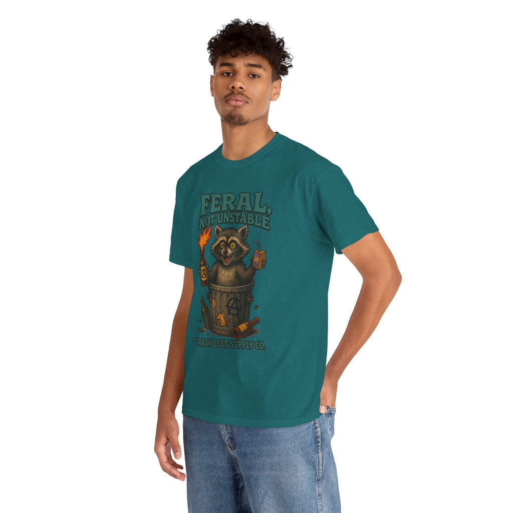 Feral Not Unstable Tee, Streetwear Tee, Graphic Shirt, Funny T-Shirt, Humor Clothing, Unique Gift