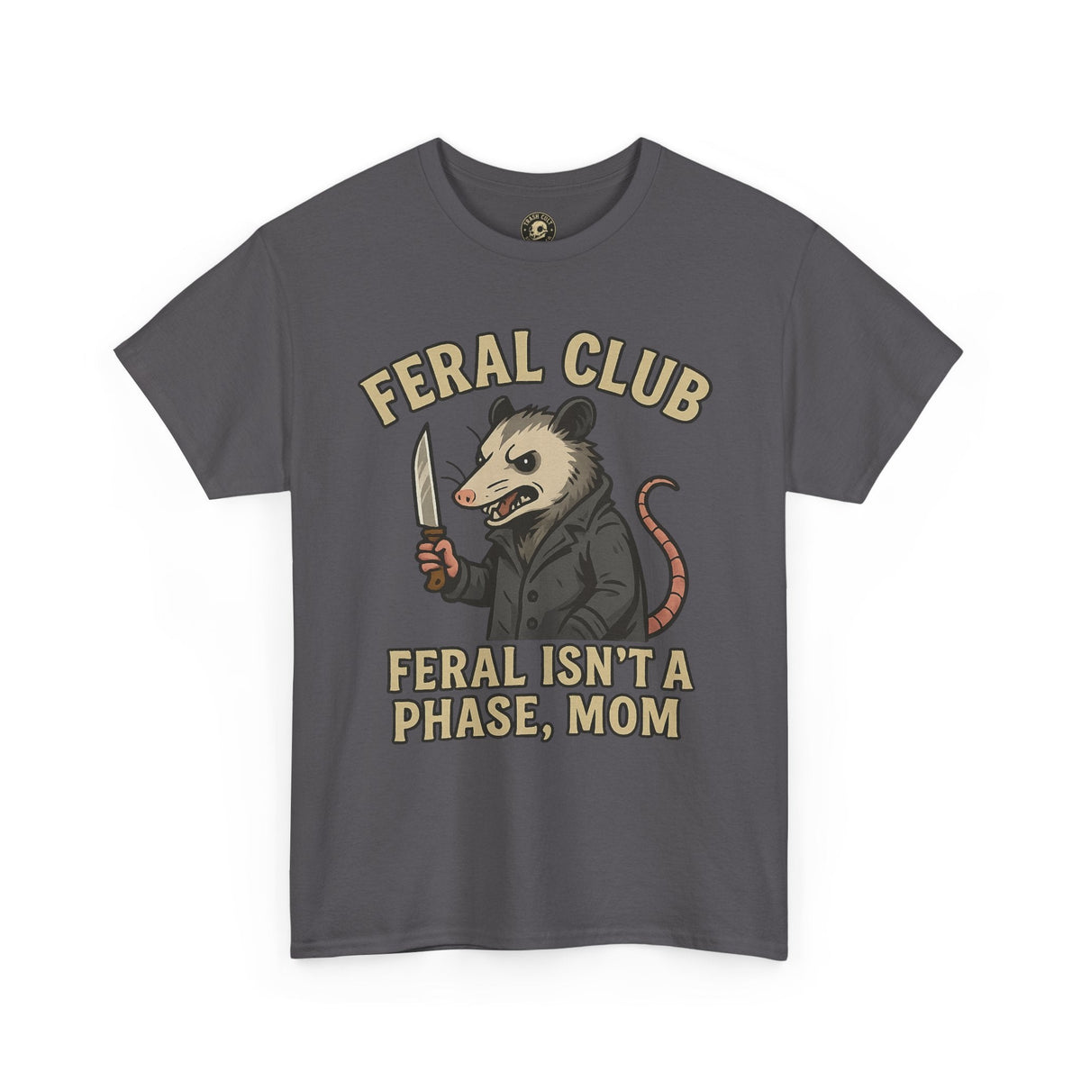 Feral Club Tee - Unisex Heavy Cotton Shirt, Funny Graphic T-Shirt, Gift for Mom, Casual Wear, Easygoing Lifestyle