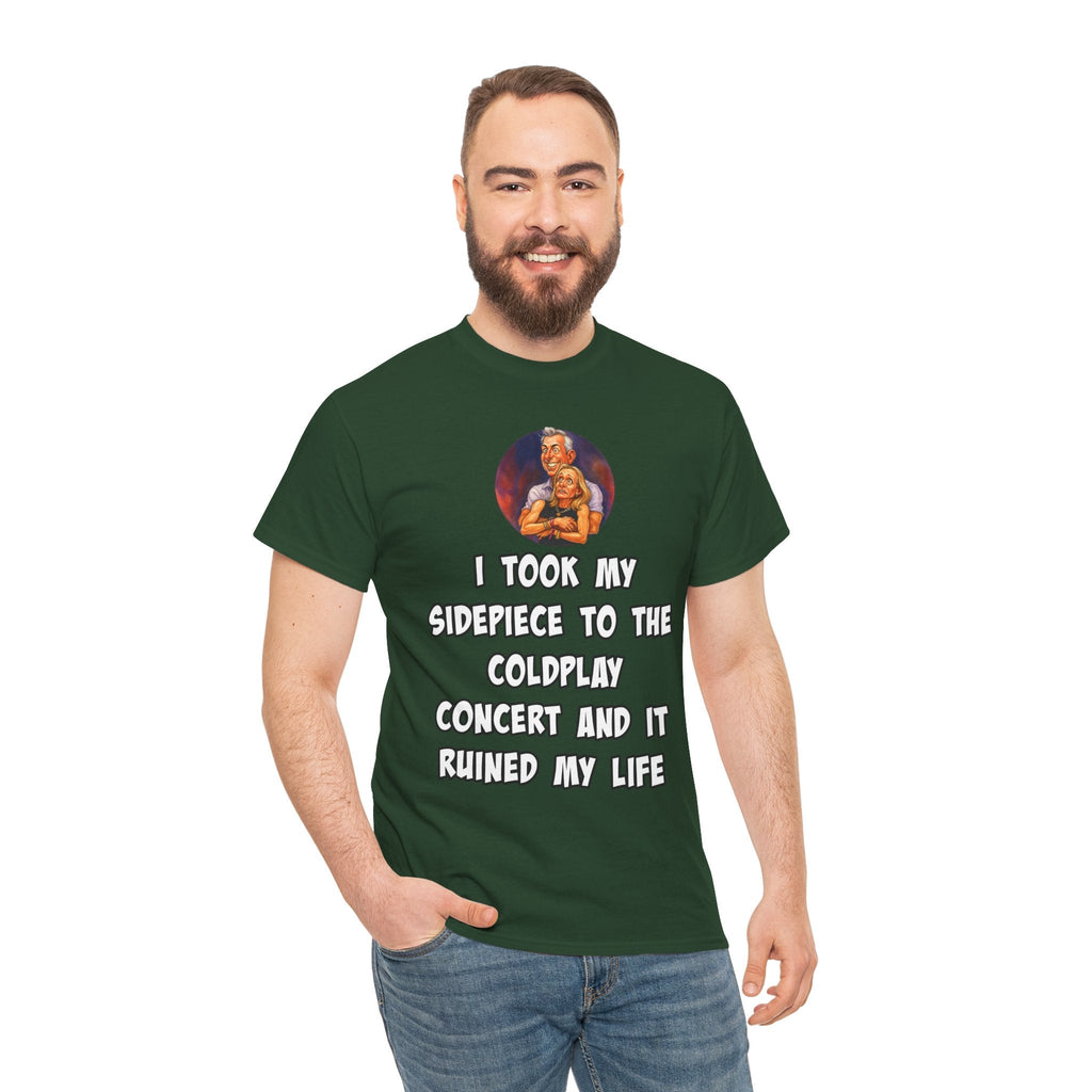 Funny CEO Concert Shirt – “I Took My Sidepiece to the Coldplay Concert” Meme Tee – Gildan 5000