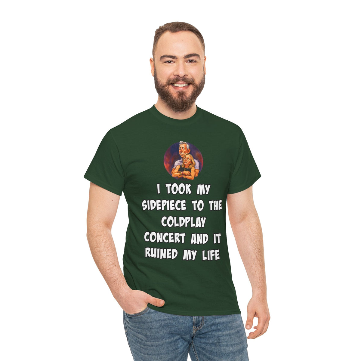 Funny CEO Concert Shirt – “I Took My Sidepiece to the Coldplay Concert” Meme Tee – Gildan 5000