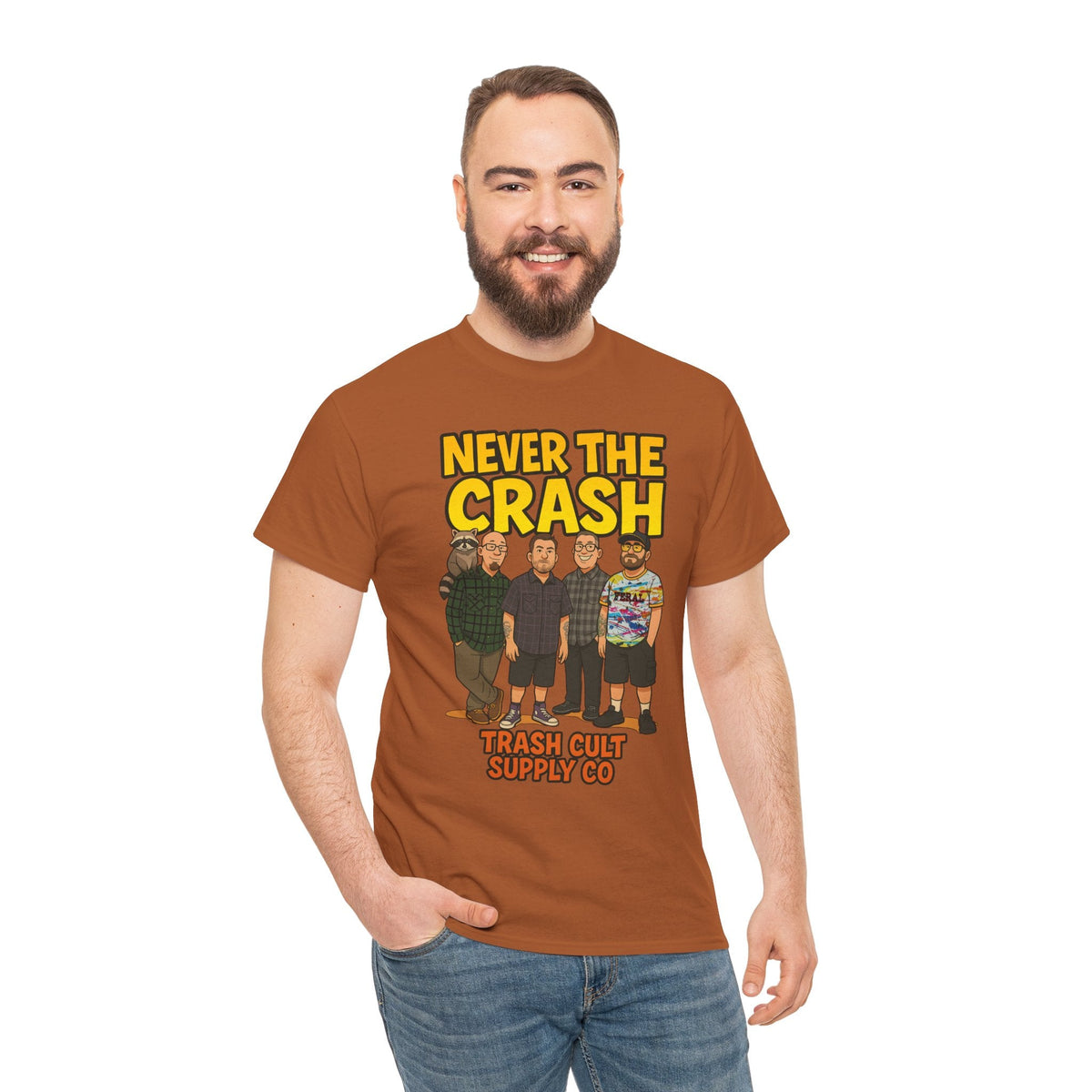Never The Crash Band Shirt – Bold Graffiti Logo Tee - EXCLUSIVE | Gildan 5000