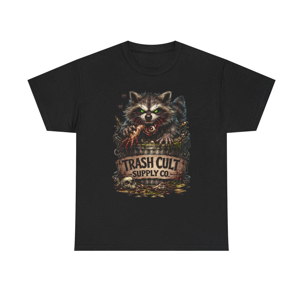 Raccoon 'Trash Cult Supply Co.' Graphic Tee — Vintage Grunge Animal Streetwear