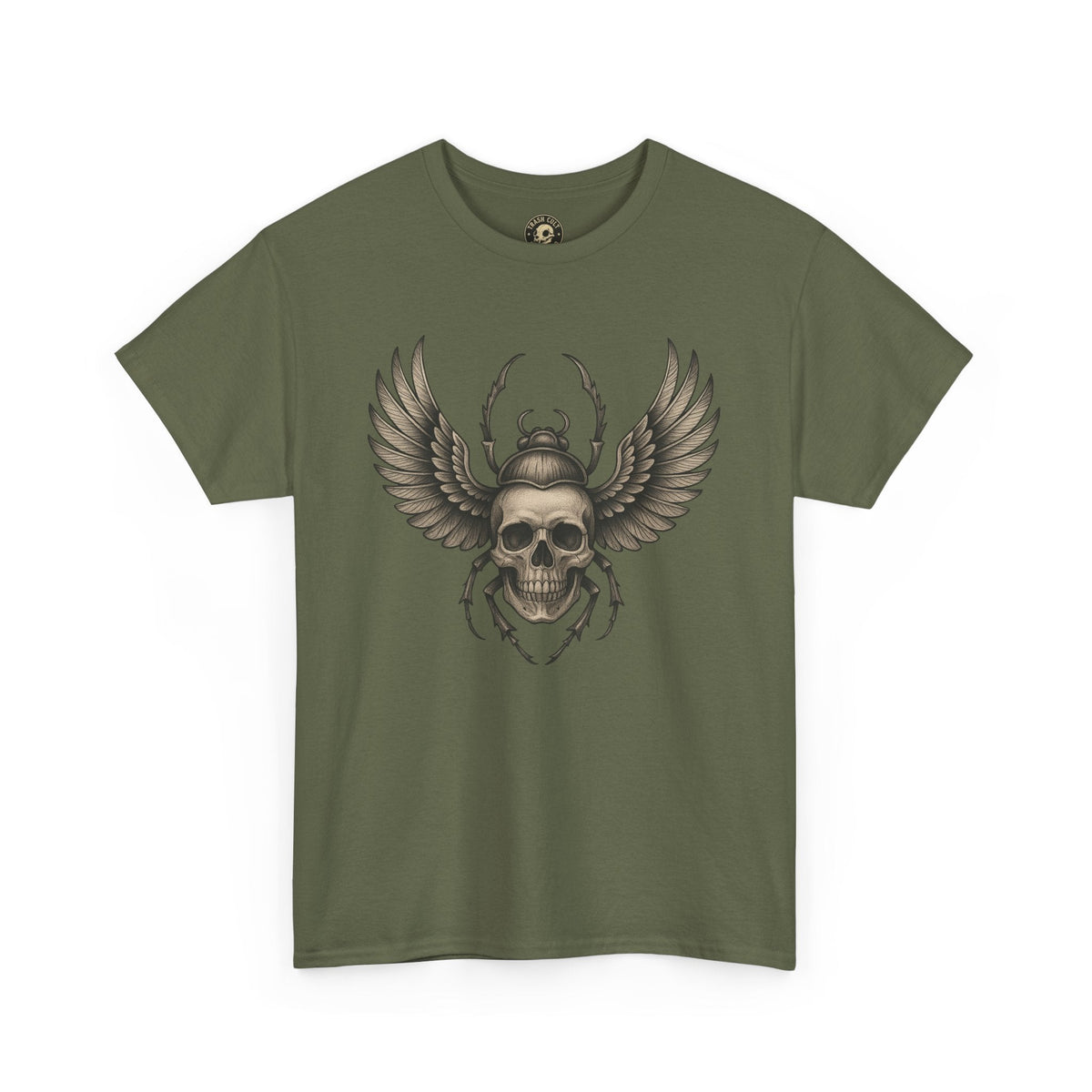 Winged Skull Scarab Shirt – Dark Gothic Beetle Graphic Tee – Gildan 5000 Unisex