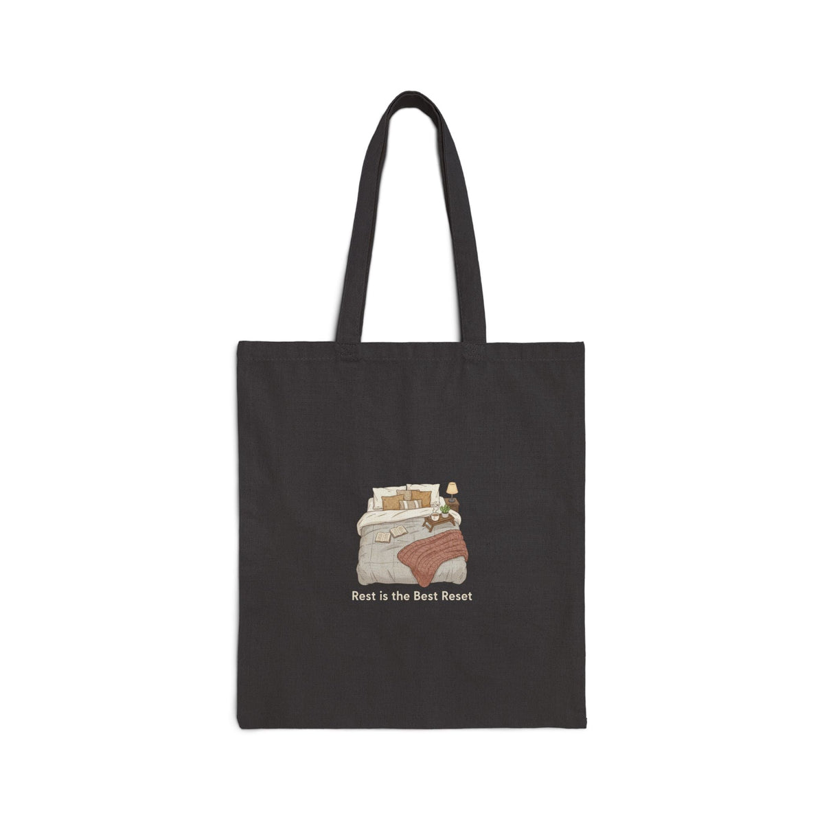 bed rot nap club tote | sleepy humor, restful vibes cotton canvas