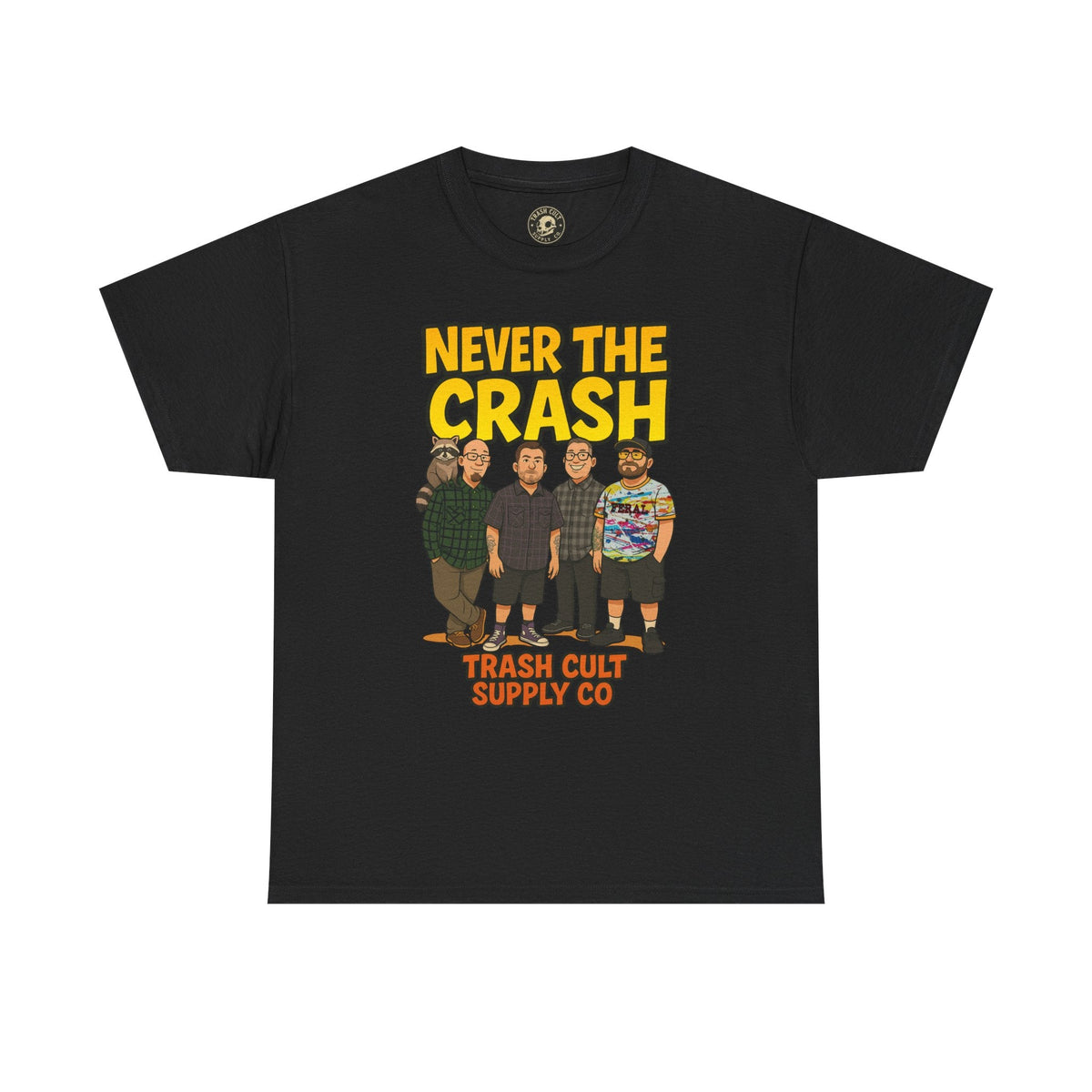 Never The Crash Band Shirt – Bold Graffiti Logo Tee - EXCLUSIVE | Gildan 5000