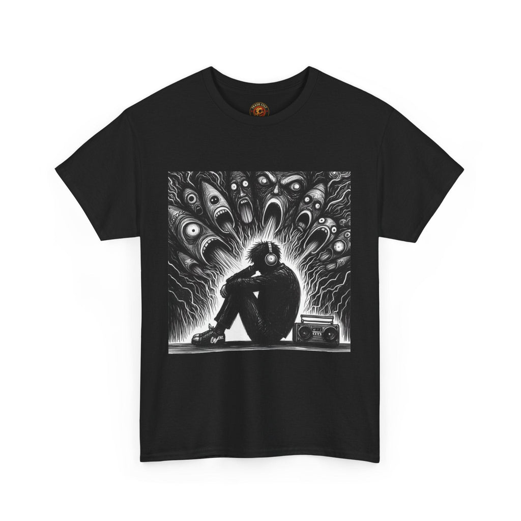 Xian Allen x Trash Cult Shirt – “Turn It Up Louder” | Screaming Chaos Headphones Tee