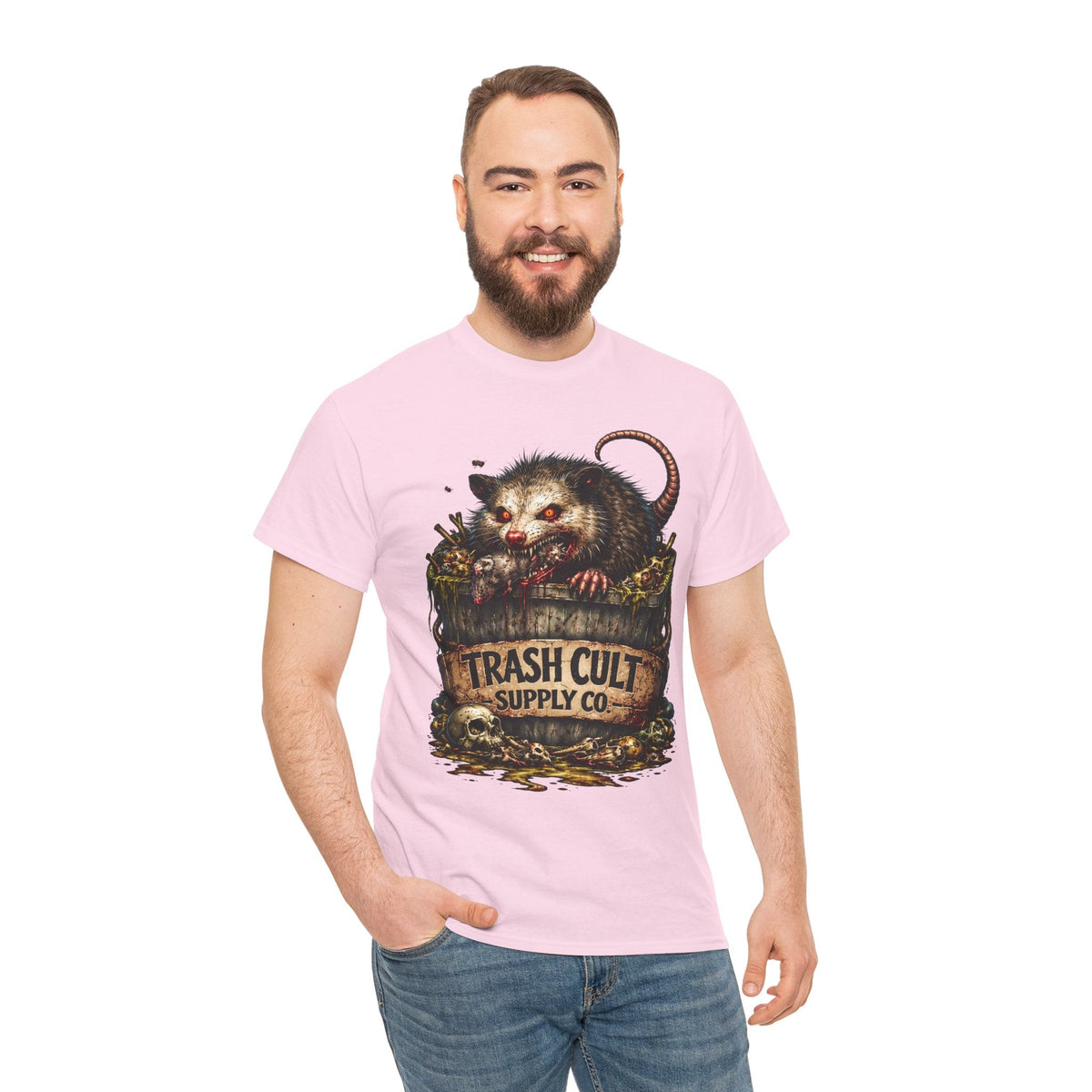 Opossum Trash Cult Tee — Vintage Grunge Wildlife Graphic T-Shirt