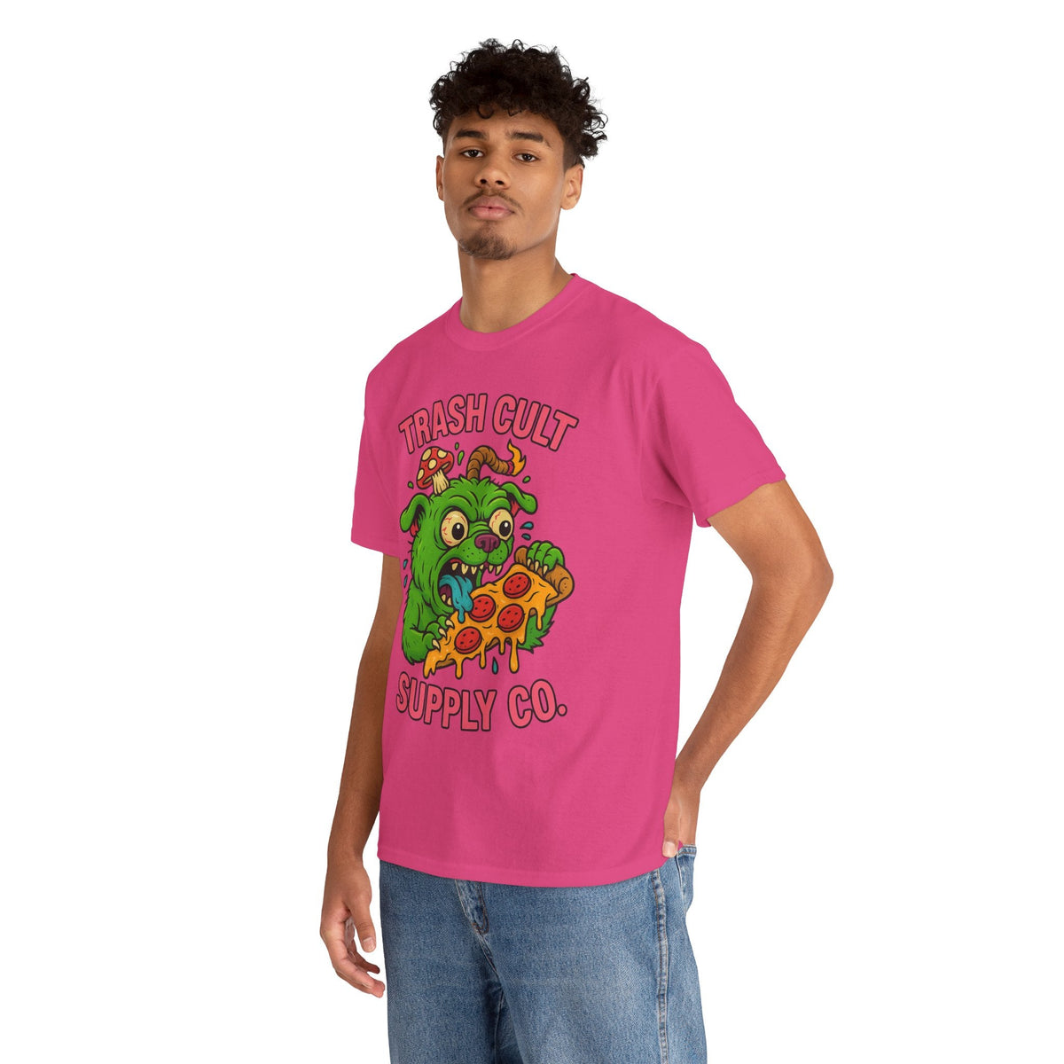 Feral Pizza Monster Shirt – Trash Cult Supply Co | Gildan 5000 Graphic Tee