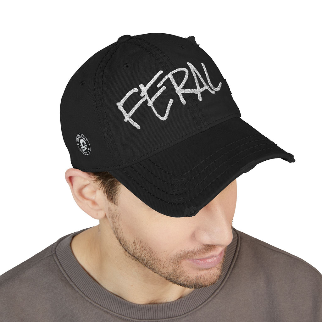 FERAL Distressed Dad Hat – Stay Weird Vintage Cap