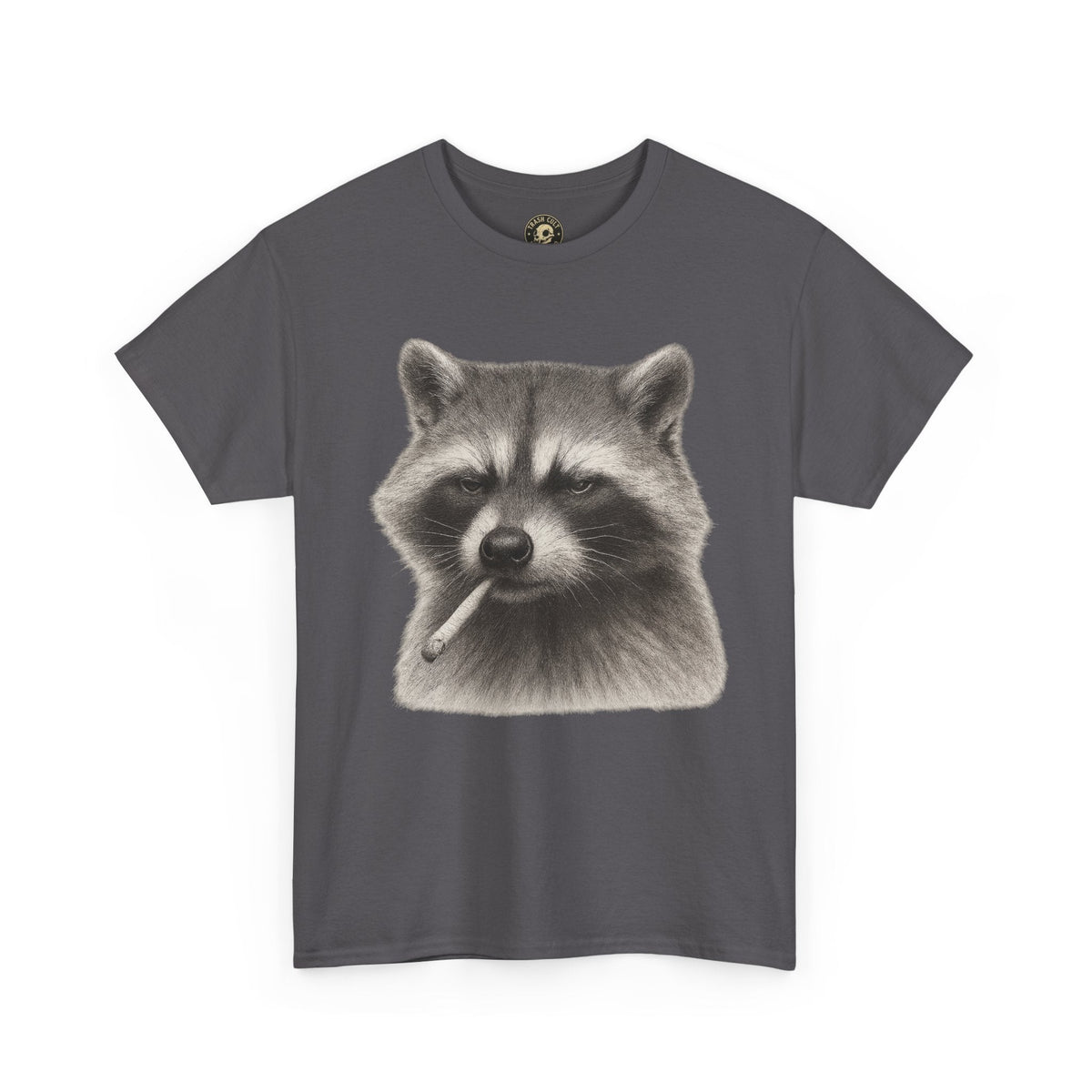 Dirty Harry Raccoon Halftone Shirt – Soft Grit Aesthetic, Smoking Trash Panda Graphic Tee