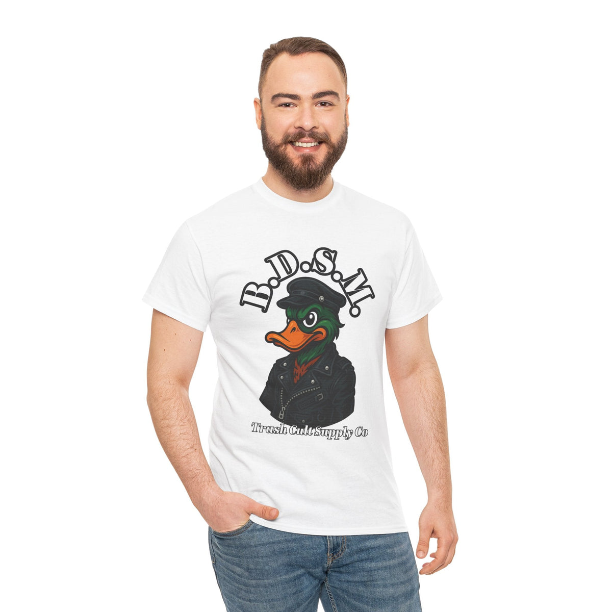 BDSM Mallard Duck Biker Shirt – Funny Biker Duck Tee on Gildan 5000