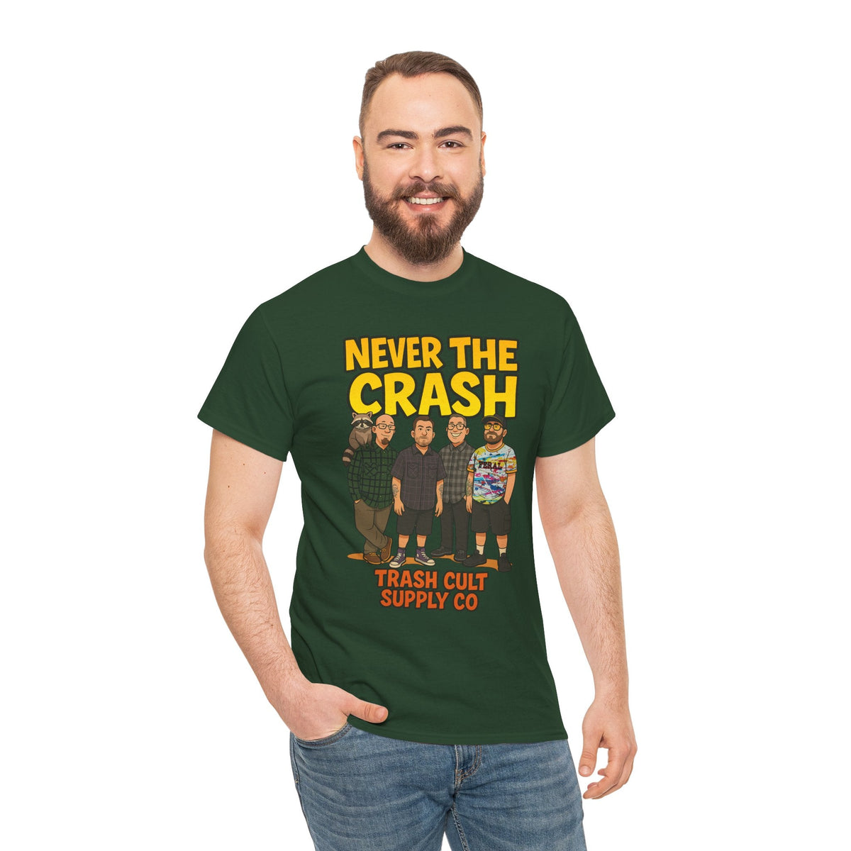 Never The Crash Band Shirt – Bold Graffiti Logo Tee - EXCLUSIVE | Gildan 5000
