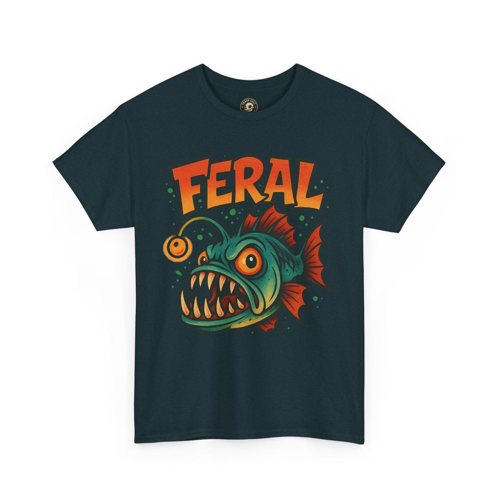 Feral Graphic Tee, Unisex Heavy Cotton Shirt, Edgy Apparel for Art Lovers, Perfect for Gifts and Casual Wear, Streetwear Fashion