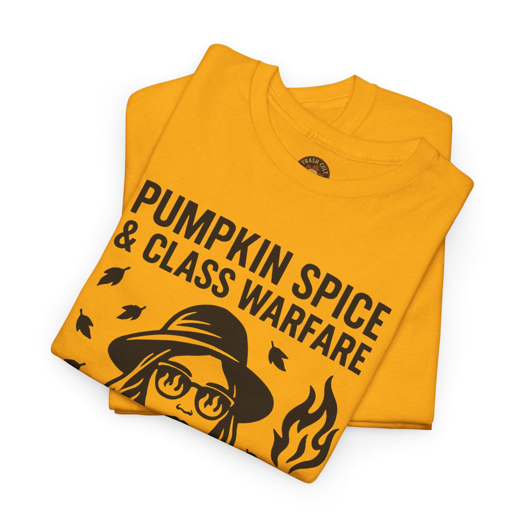 Pumpkin Spice & Class Warfare Shirt – Fall Riot Girl Graphic Tee – Fall of Humanity Collection – Trash Cult Supply Co.