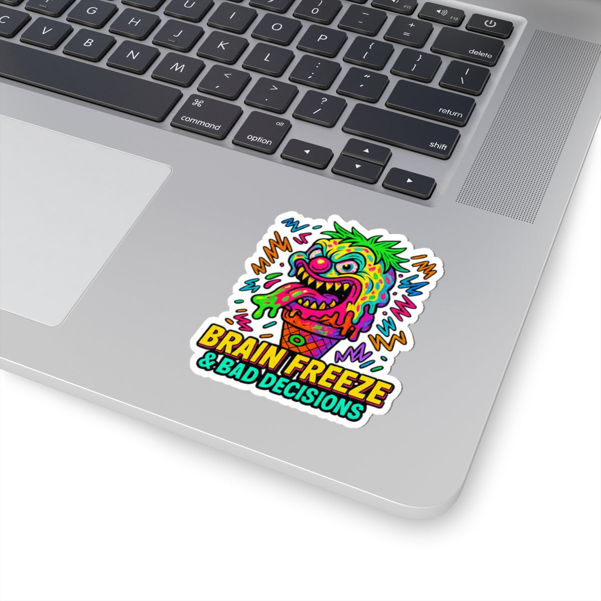 Brain Freeze & Bad Decisions – Limited Edition Kiss Cut Sticker | Illuminasty Drop