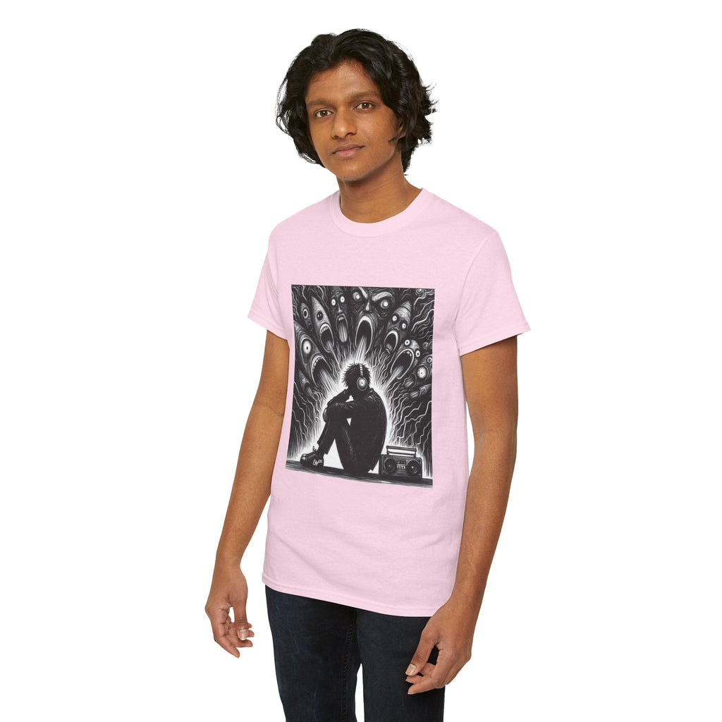 Xian Allen x Trash Cult Shirt – “Turn It Up Louder” | Screaming Chaos Headphones Tee