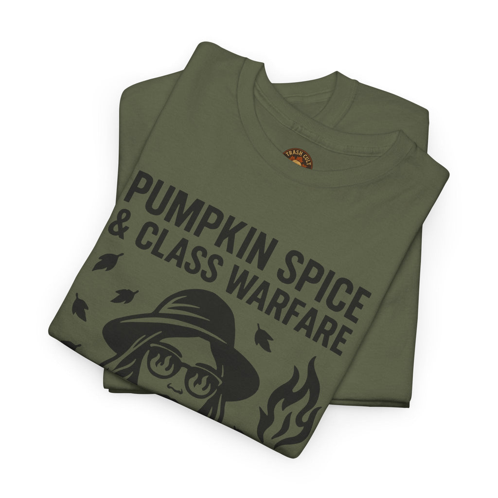 Pumpkin Spice & Class Warfare Shirt – Fall Riot Girl Graphic Tee – Fall of Humanity Collection – Trash Cult Supply Co.