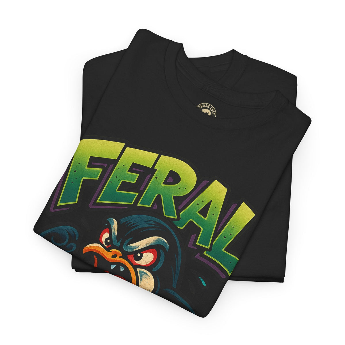 Feral Penguin T-Shirt – Funny Unisex Cotton Tee | Bold Animal Graphic Shirt, Quirky Gift Idea