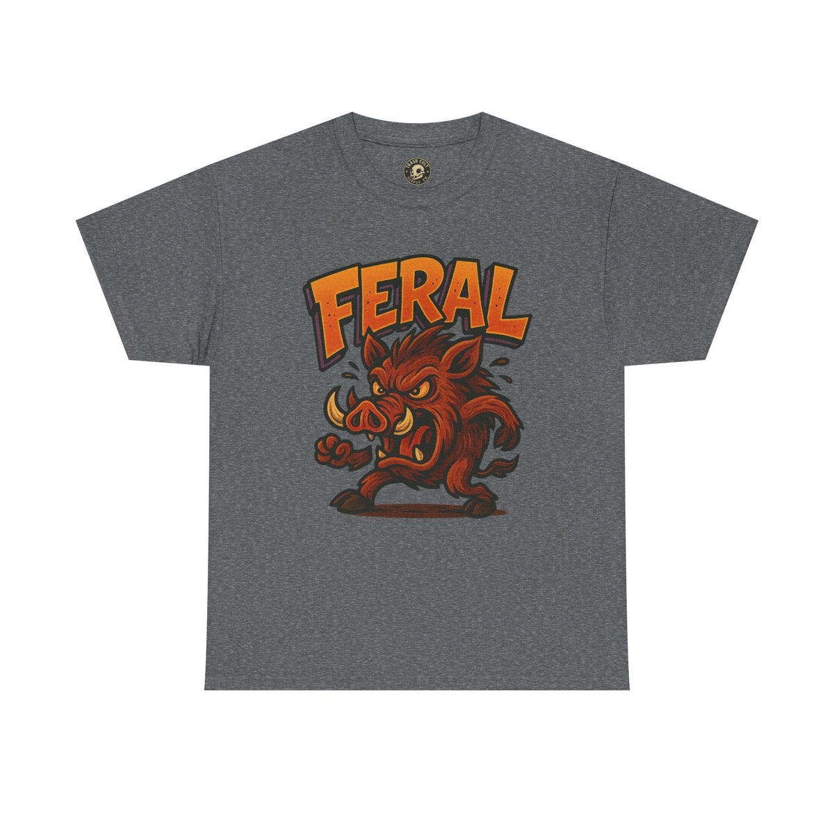 Feral Boar T-Shirt – Bold Unisex Animal Graphic Tee | Funny Cotton Shirt for Chaos Creatures